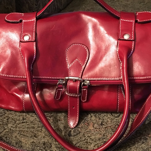 I Medici Handbags - I Medici Red Leather Tote